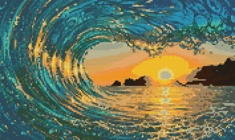 Timanttikuvio - Ocean Sunset Wave