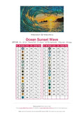 Thumbnail for Ocean Sunset Wave timanttimaalauksen värikartta – 31 DMC-väriä