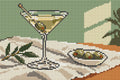 Thumbnail for Olive Glass on Linen, 30x20 cm timanttimaalaus – lopullisen kuvion esikatselu