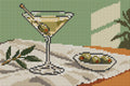 Thumbnail for Olive Glass on Linen, 30x20 cm timanttimaalaus – koko kuvion esikatselu ilman lähikuvaa