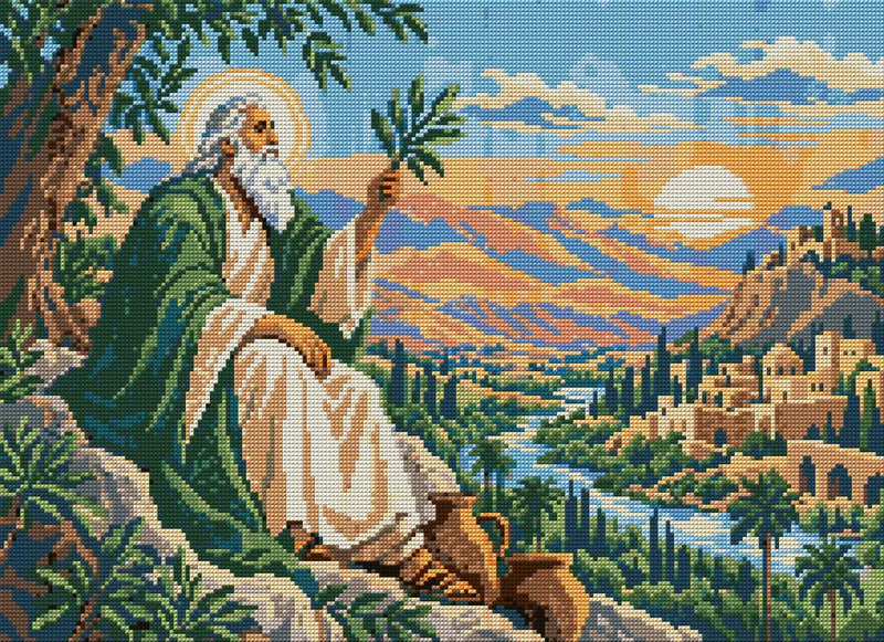 Olive Keeper in the Desert, 55x40 cm timanttimaalaus – koko kuvion esikatselu ilman lähikuvaa