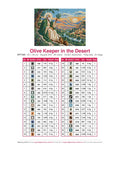 Thumbnail for Olive Keeper in the Desert timanttimaalauksen värikartta – 36 DMC-väriä