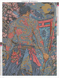Thumbnail for Oni Mask Warrior timanttimaalauksen liimapintainen canvas 60x80cm