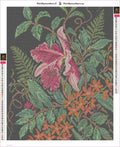 Thumbnail for Orchid and Orange Blossoms timanttimaalauksen liimapintainen canvas 40x50cm