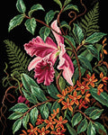 Thumbnail for Orchid and Orange Blossoms, 40x50 cm timanttimaalaus – lopullisen kuvion esikatselu