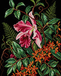 Thumbnail for Orchid and Orange Blossoms, 40x50 cm timanttimaalaus – koko kuvion esikatselu ilman lähikuvaa