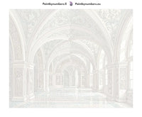 Thumbnail for Numeroitu kangas - Ornate Arched Hallway 50x40cm