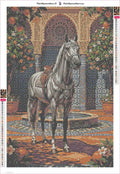 Thumbnail for Ornate Fountain Horse timanttimaalauksen liimapintainen canvas 40x60cm