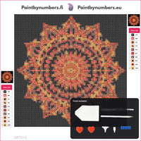 Thumbnail for Ornate Star Pattern timanttimaalauksen kangas 20x20cm mukana tulevilla tyokaluilla - timanttikyna, vaha, lajittelutarjotin ja pinsetit