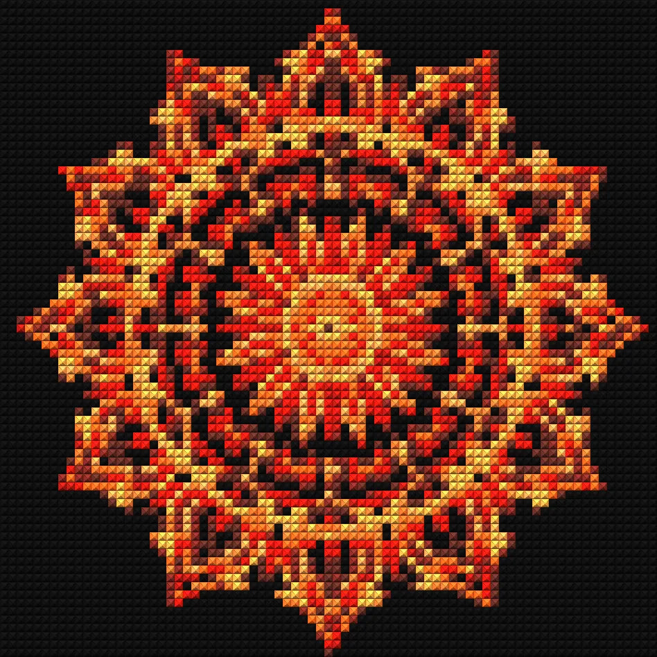 Timanttikuvio - Fiery Mandala Radiance