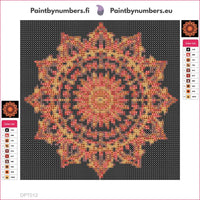 Thumbnail for Ornate Star Pattern timanttimaalauksen liimapintainen canvas 20x20cm