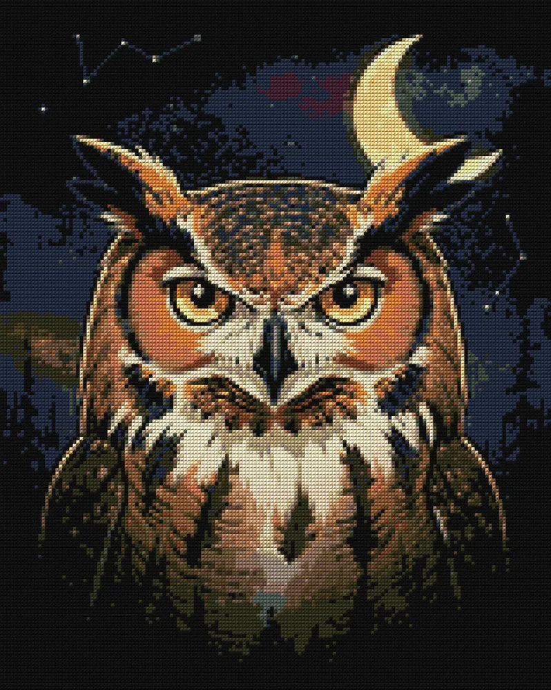 Timanttikuvio - Owl in Dark