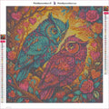 Thumbnail for Owl Pair timanttimaalauksen liimapintainen canvas 40x40cm