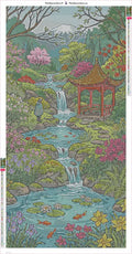 Thumbnail for Pagoda Stream timanttimaalauksen liimapintainen canvas 50x100cm