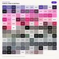 Thumbnail for Paint by numbers acrylic paint colour chart: purples, pinks and neutrals, 4 of 4