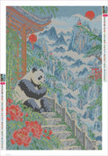 Thumbnail for Panda above the Cloud Stair timanttimaalauksen liimapintainen canvas 40x60cm