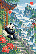 Thumbnail for Panda above the Cloud Stair, 40x60 cm timanttimaalaus – lopullisen kuvion esikatselu