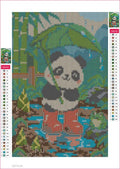 Thumbnail for Panda Cub in the Rain Boots timanttimaalauksen liimapintainen canvas 20x30cm
