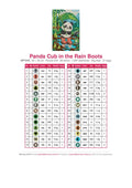 Thumbnail for Panda Cub in the Rain Boots timanttimaalauksen värikartta – 28 DMC-väriä