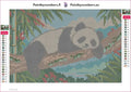 Thumbnail for Panda Nap on the Crooked Bough timanttimaalauksen liimapintainen canvas 30x20cm