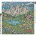 Thumbnail for Papercut Dolomites timanttimaalauksen liimapintainen canvas 50x50cm