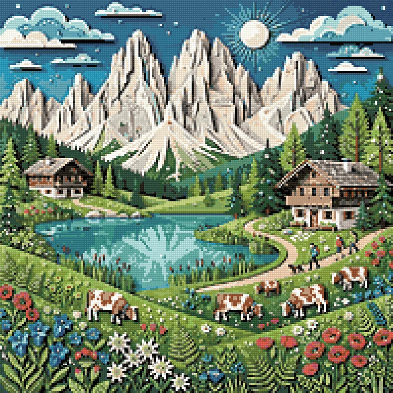 Timanttikuvio - Papercut Dolomites