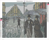 Thumbnail for Paris Street Rainy Day timanttimaalauksen liimapintainen canvas 50x40cm