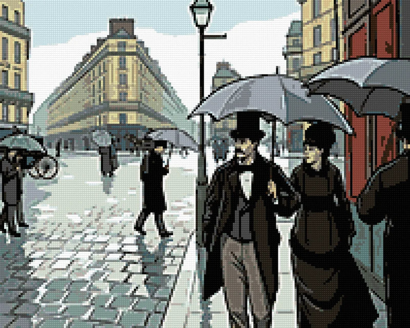 Timanttikuvio - Paris Street Rainy Day