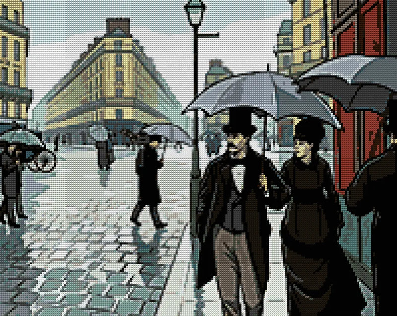 Timanttikuvio - Paris Street Rainy Day