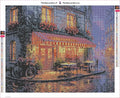 Thumbnail for Parisian Café at Night timanttimaalauksen liimapintainen canvas 50x40cm