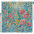 Thumbnail for Pastel Wildflower Garden timanttimaalauksen liimapintainen canvas 50x50cm