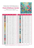 Thumbnail for Pastel Wildflower Garden timanttimaalauksen värikartta – 43 DMC-väriä
