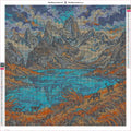 Thumbnail for Patagonian Peaks timanttimaalauksen liimapintainen canvas 60x60cm