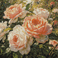 Thumbnail for Timanttikuvio - Peach and White Roses