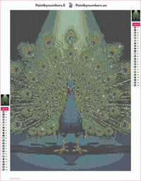Thumbnail for Peacock Display timanttimaalauksen liimapintainen canvas 30x40cm
