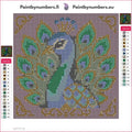 Thumbnail for Peacock Jewel timanttimaalauksen liimapintainen canvas 20x20cm