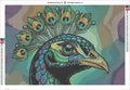 Thumbnail for Peacock Portrait timanttimaalauksen liimapintainen canvas 60x40cm