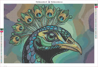 Thumbnail for Peacock Portrait timanttimaalauksen liimapintainen canvas 60x40cm