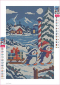 Thumbnail for Penguin Parcel Patrol timanttimaalauksen liimapintainen canvas 20x30cm