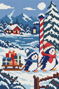 Thumbnail for Penguin Parcel Patrol, 20x30 cm timanttimaalaus – lopullisen kuvion esikatselu