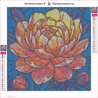 Thumbnail for Peony Bud timanttimaalauksen liimapintainen canvas 30x30cm