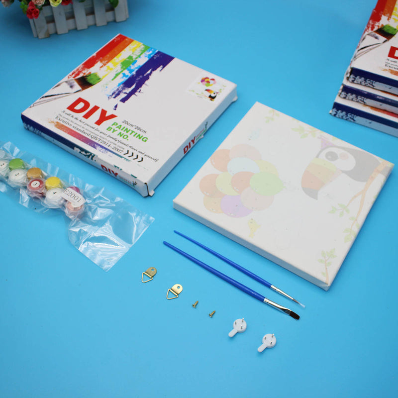 Pienen numeromaalauksen pakkauksen sisältö