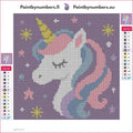 Thumbnail for Pixel Unicorn timanttimaalauksen liimapintainen canvas 20x20cm