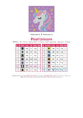Thumbnail for Pixel Unicorn timanttimaalauksen värikartta – 14 DMC-väriä