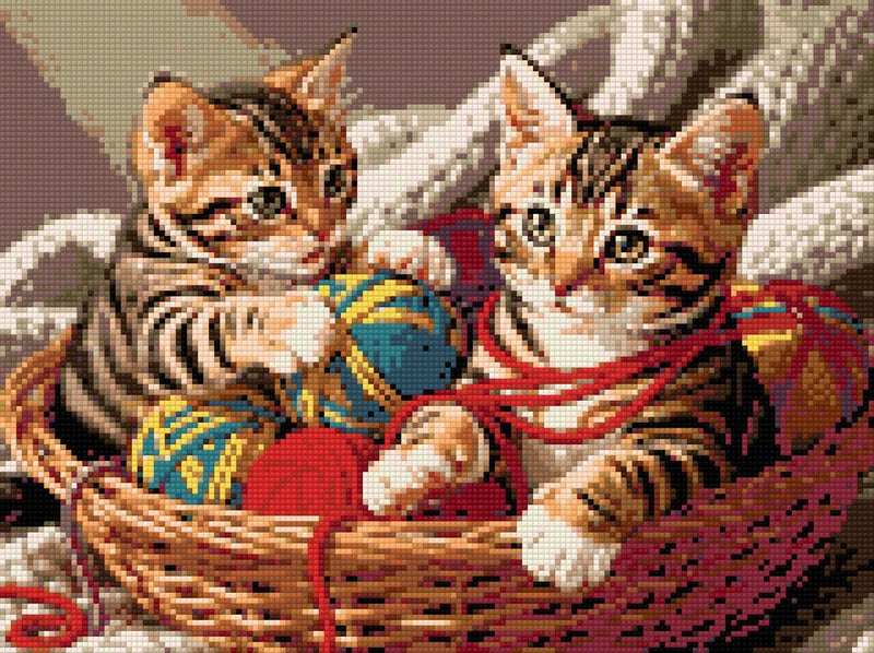 Timanttikuvio - Playful Kittens