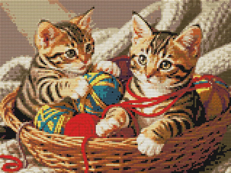 Timanttikuvio - Playful Kittens
