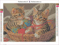 Thumbnail for Playful Kittens timanttimaalauksen liimapintainen canvas 40x30cm