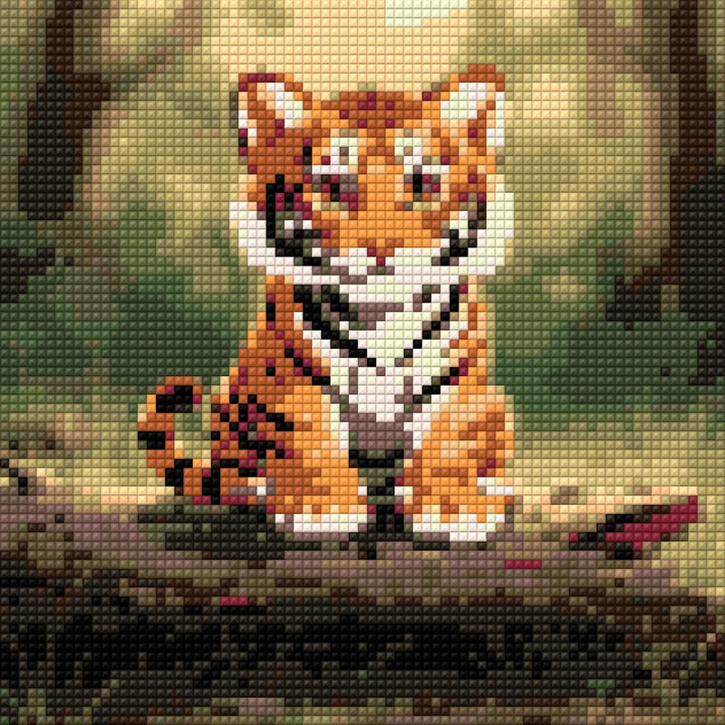 Timanttikuvio - Playful Tiger Cub