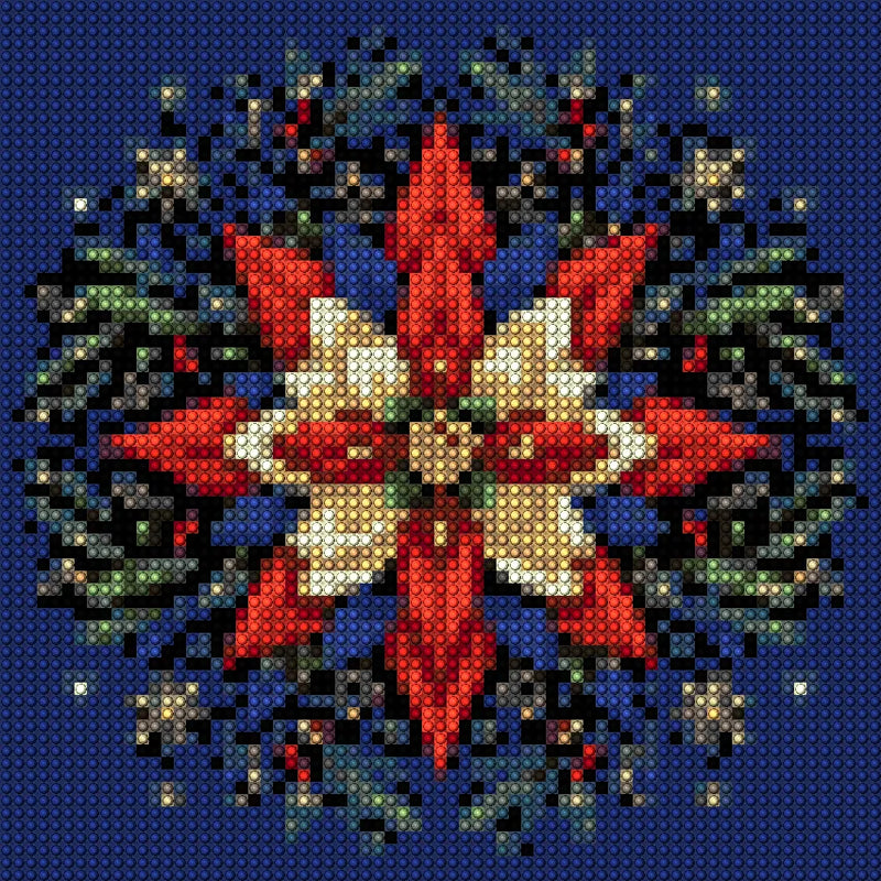 Timanttikuvio - Poinsettia Mandala