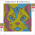 Thumbnail for Pop Art Comic Cat timanttimaalauksen liimapintainen canvas 20x20cm